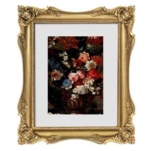 lot 23629 image: FJXMFRAME 8x10 Vintage Picture Frame Gold, Ornate Baroque Gothic Victorian Frames with Mat for 5x7 or 8 x 10 Photos, Tabletop or Wall Display, Antique Home Decor Accent