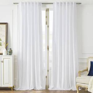 lot 23634 image: Timeper Velvet Curtains 96 inches 2 Panels, Snow White Curtains for Bedroom Living Room Thermal Insulated Luxury Super Soft Window Drapes,Back Tab & Rod Pocket,W52 x L96 inches