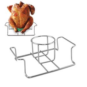 lot 23644 image: Koohere Beer Can Chicken Holder for Grill and Smoker, Premium Grade Stainless Steel Beer Chicken Stand with Handle