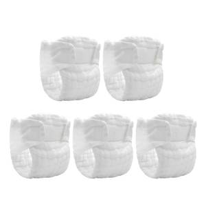 lot 23651 image: ULDIGI Washable Cloth Diapers for Newborns Reusable Baby Diaper Pants Leak-Resistant Breathable Cotton Infant Night Use 5pk