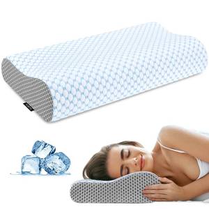 lot 23656 image: Cervical Neck Pillow for Pain Relief, Contour Memory Foam Pillows for Sleeping, Odorless Ergonomic Pillow Adjustable Orthopedic Cooling Pillow Bed Pillow Neck Support for Side Back Stomach Sleepers