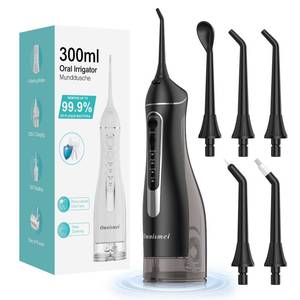 lot 23659 image: Water Dental Flossers for Teeth, 300ML Cordless Portable Electric Water Flosser, 4 Modes Oral Irrigator, Waterproof Rechargeable Water Floss for Deep Cleaning, Plaque Remover,Braces Home Travel Use