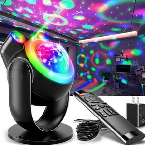 lot 23661 image: Party Lights DJ Disco Light Disco Ball Lights with Star Projector Sound Activated Strobe for Parties, Bar, Birthday, Wedding, DJ, Pub, Holiday, Event Live Show, Christmas, Living Room, Decorations