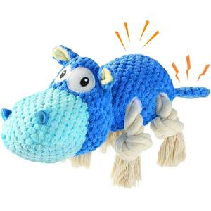 lot 23667 image: TOOPTATE Dog Toys for Aggressive Chewers - Dog Toys to Keep Them Busy Squeaky Dog Toys for Large Dogs (Blue, Medium)