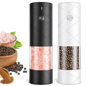 lot 23682 image: Electric Salt and Pepper Grinder Set, Rechargeable Automatic Pepper Mill Grinder with LED Light Gifts for Women, Adjustable Coarseness shakers, One-Hand Operation for Kitchen Essentials