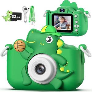 lot 23684 image: Kids Camera Toy, masterbee Dinosaur Toys Camera for Kid Age 3-12, ChristmasBirthday Gifts for Boys and Girls, 1080P HD Kids Digital Camera, Children Camera Gift for 3 4 5 6 7 8 9 10 11 12 Year Old