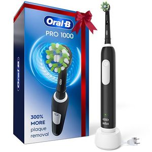 lot 23691 image: Oral-B Pro 1000 Electric Toothbrush Rechargeable  Black  for Adults & Children 3 (Brush Head Not Included)