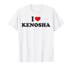 lot 28908 image: I Heart Kenosha, I Love Kenosha Wisconsin T-Shirt Gray Womens Medium