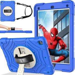 lot 28947 image: BMOUO Case for iPad 6th5th GenerationAir 2, for iPad 9.7 Case 20182017 with Screen Protector, 360 Rotating Stand & Hand & Shoulder Strap Kids Case for iPad 6th5th GenAir 2, Blue