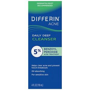 lot 28957 image: Differin Daily Acne Face Wash Cleanser with Benzoyl Peroxide - 4 fl oz