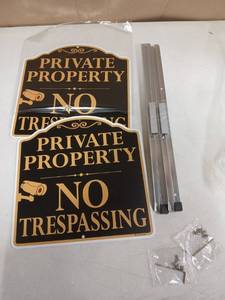 lot 28980 image: Private Property Signs 2pk