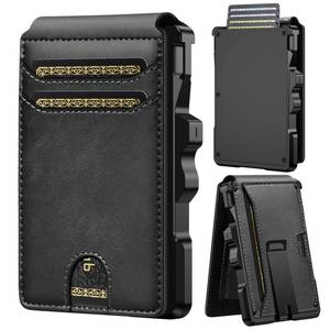 lot 54215 image: furid Smart Wallet For Men Slim Rfid Minimalist Pop Up Wallets with Money Clip Metal Credit Card Holder - Gifts for Husband Father at Birthday Anniversary