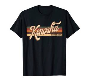 lot 54220 image: kenosha Wisconsin - Retro 1970s 80S Style T-Shirt-Red M