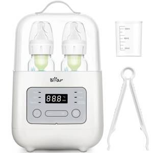 lot 55465 image: Bear Bottle Warmer, Baby Double Bottles Heater Breastmilk Food Warmer for New Born Twins, with Temp Control 24H Water Bath Warming, Fast Heating Steaming Thaw Multifunctional