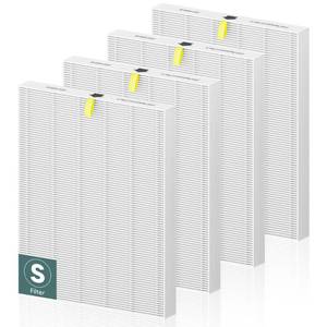 lot 55477 image: PETOX C545 Replacement Filter S Compatible with Winix C545 Air Purifier and Winix C545 Replacement Filter S 1712-0096-00 and 2522-0058-00, 4 Pack High Efficiency H13 Ture HEPA Filter
