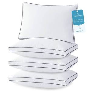 lot 63878 image: MUXHOMO Bed Pillows Queen Size Set of 4, Hotel Collection Sleeping Pillows 4 Pack for Side and Back Sleepers, Down Alternative Plump Filling, 20 x 30 Inches