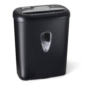 lot 63886 image: Amazon Basics 8 Sheet Cross Cut Paper and Credit Card Shredder with 4.1 Gallon Bin, Black