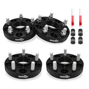 lot 63888 image: LUJIANI 4 Pack 5x127mm Wheel Spacers for 2022-2025 Gladiator JT Cherokee WL Wrangler JL, 1 Thick Hubcentric Tire Spacer, M14x1.5 Thread Studs & 71.5mm Centric Bore, 5x5 Hub Centric Wheel Adapters