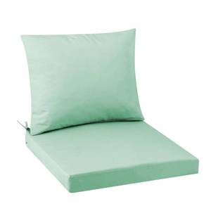 lot 63905 image: Outdoor Seat Cushion Set 19 x 19 In, Water-Resistant & Fade-Resistan, Patio Furniture Cushions with Removable Cover Deep Seat & Back Cushion with Handle and Adjustable Straps for Chair Sofa,1PC