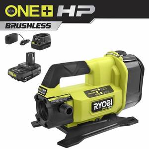 lot 23692 image: ONE HP 18V 14 hp Cordless Battery Powered Transfer Pump with 2.0 Ah Battery and Charger