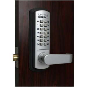 lot 23719 image: Lockey 3835 3000 Series Keyless Entry Single Combination Mechanical Lever Set - Satin