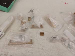 lot 23745 image: Miscellaneous Lot of Gold Toned Pulls and Knobs