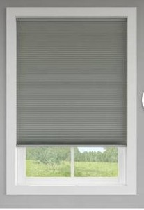 lot 23752 image: Levolor Cellular Window Shade - Gray 48x72