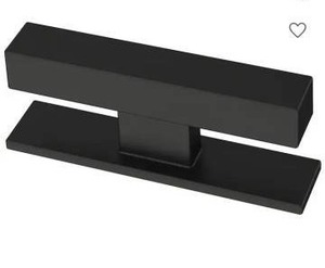 lot 23769 image: Mikkel Black Rectangular Cabinet Pull, Lot of 2