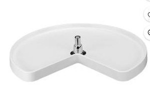 lot 23770 image: Rev-A-Shelf 24-Inch Kidney Shaped Lazy Susan