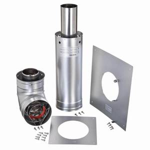 lot 23773 image: ProTech Stainless Steel 3 in. x 5 in. Horizontal Vent-Straight Termination Vent Kit