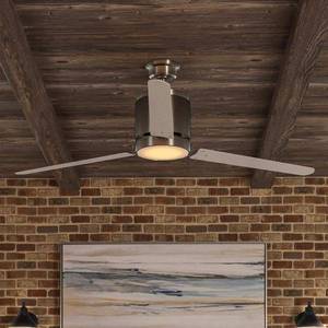 lot 23794 image: Home Decorators Collection Railey 60 in. Brushed Nickel LED Ceiling Fan