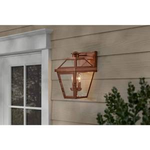 lot 23814 image: Bailey Park 14.25 in. Copper Outdoor Barn Wall Light with Clear Glass Shade