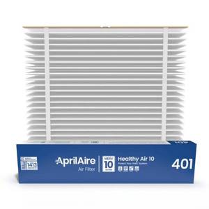 lot 23822 image: Aprilaire 401 Replacement Filter for Aprilaire 2400, Space Gard 2400 Whole House Air Purifiers - MERV 10, 16x25x6 Air Filter, 4 Pack