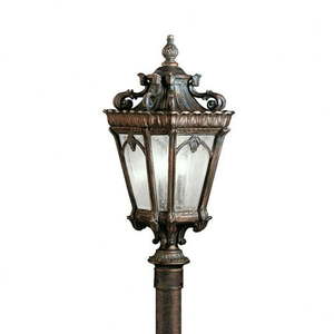 lot 23827 image: Kichler Lighting - Three Light Outdoor Post Mount - Outdoor Post Lantern