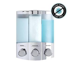 lot 23840 image: Better Living Products 76344-1 Euro Series TRIO 3-Chamber Soap and Dispenser, Chrome