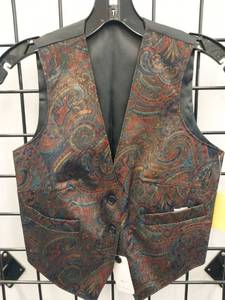 lot 66429 image: APPEARS NEW - Womens Henry Segal Paisley Print Dress Vest (Size 4) Set of 3
