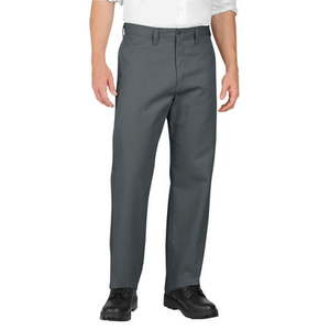 lot 66586 image: APPEARS NEW - Dickies Occupational Workwear Polyester Cotton Relaxed Fit Mens Industrial Flat Front Pant with Straight Leg, 36 Waist Size, 32 Inseam, Dark CharcoalLP812CH. Size 36x32