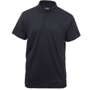 lot 66675 image: APPEARS NEW - Tru-Spec Mens Short Sleeve 100% Poly Performance Polo, Black. Size Large   - Retail $65