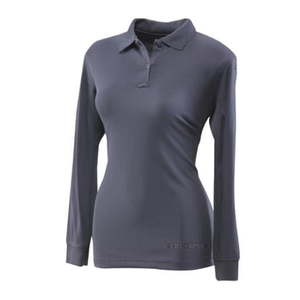 lot 66684 image: APPEARS NEW - Tru-Spec Ladies Long Sleeve 100% Poly Performance Polo, Navy. Size Small   - Retail $74