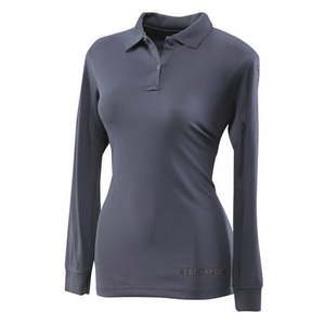 lot 66686 image: APPEARS NEW - Tru-Spec Ladies Long Sleeve 100% Poly Performance Polo, Navy. Size 2XL   - Retail $80