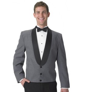 lot 66407 image: APPEARS NEW - Henry Segal Mens Grey Tuxedo Jacket with Black Lapel (Size 54)  - Retail $85