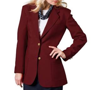 lot 66409 image: APPEARS NEW - Womens Burgandy Polyester Blazer Size 8
