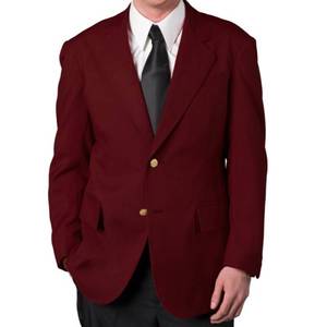 lot 66410 image: APPEARS NEW - Mens Burgandy Color Polyester Blazer Size 38R
