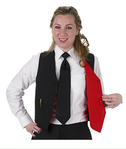 lot 66426 image: APPEARS NEW - Womens Reversible Formal Vest BlackRed
