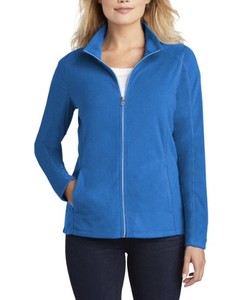 lot 66704 image: APPEARS NEW - Port Authority Ladies Dusty Blue Microfleece Jacket (Size Large)