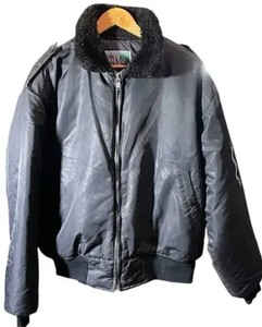 lot 66728 image: APPEARS NEW - Timberking UPC Black Winter Bomber Jacket (Size 2XL)