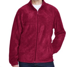lot 66740 image: APPEARS NEW - Harriton Burgandy Colored Full-Zip Fleece Jacket (Size 2XL)