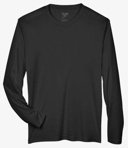 lot 66753 image: APPEARS NEW - Team 365 Black Performance Long Sleeve Shirt (Size XL)