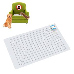 lot 54073 image: SEERWAY 22x14 Scat Mat for Dogs and Cats, Pet Shock Mat with 3 Training Modes - Electric Training Pad to Keep Pets Off Furniture, Couch, Countertops, Christmas Tree - Indoor Pet Deterrent Mat - Retail $25