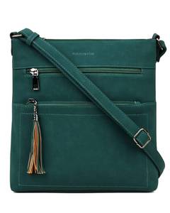 lot 54076 image: MASINTOR Crossbody Purses for Women, Multi Pocket Casual Crossbody Bag, Adjustable Strap Shoulder Bag with Tassel - Retail $32